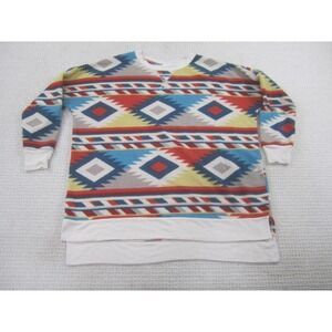 Pink‎ Coconut Boutique Sweatshirt Womens Small Multicolor Aztec Tunic Pullover